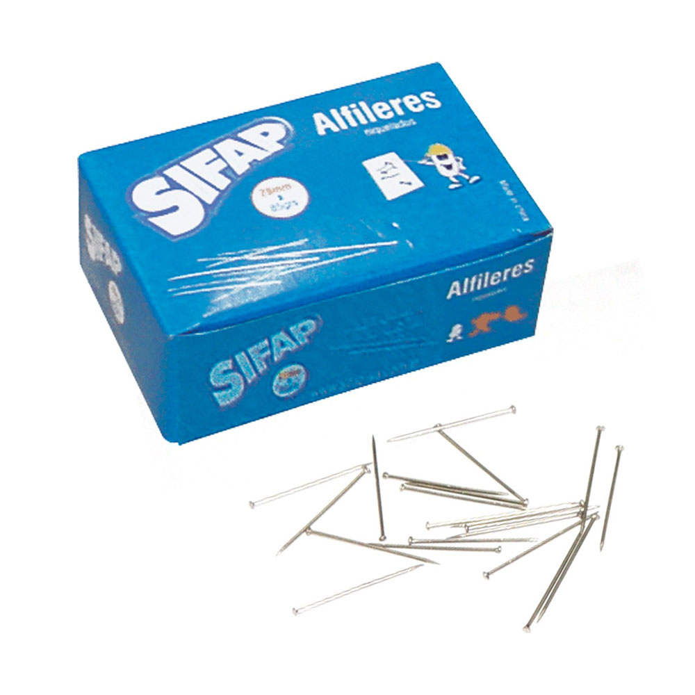 Alfileres Sifap, caja de 50g.