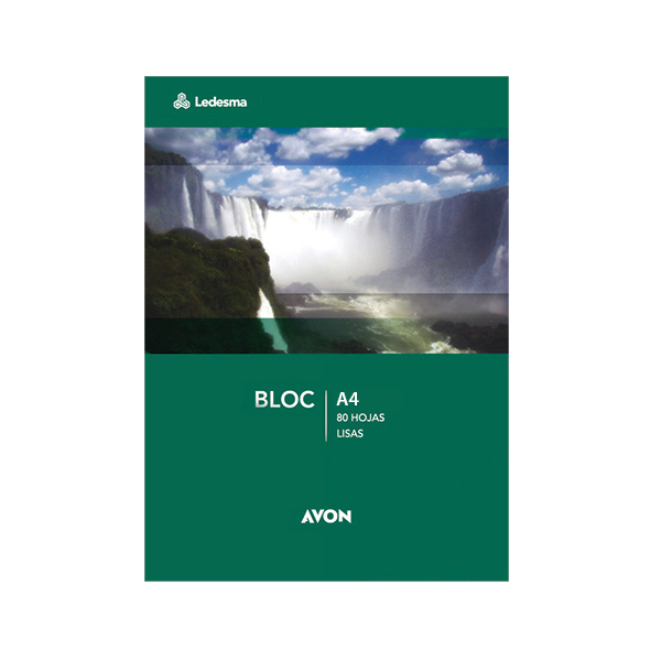 Block borrador Avon A4, 80 hojas lisas blancas