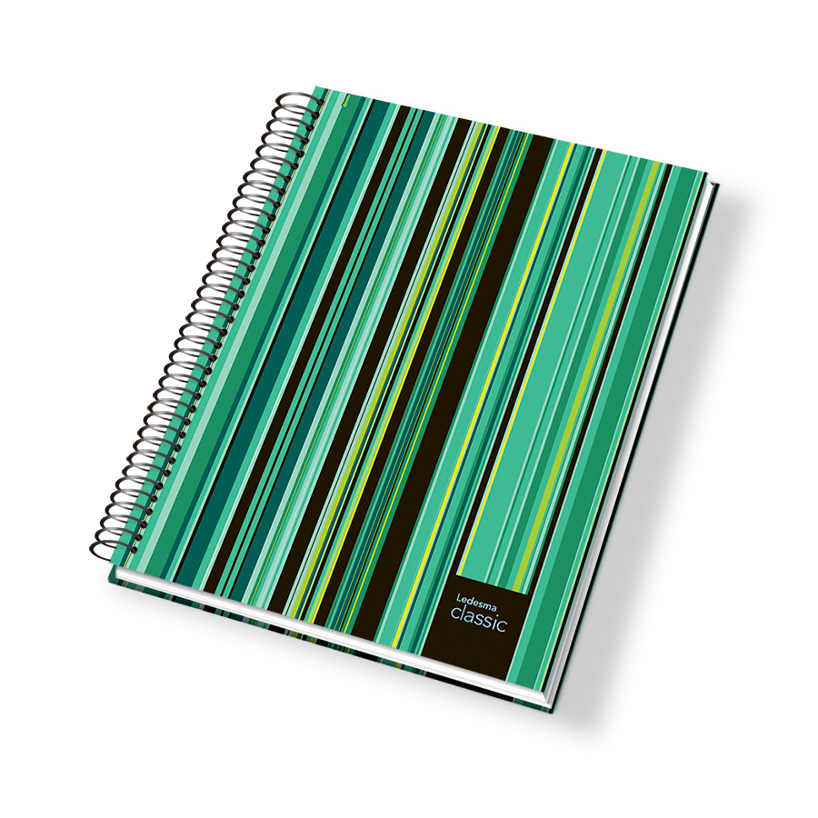 Cuaderno Classic espiralado tapa rígida, 16x21cm. 120 hojas rayadas