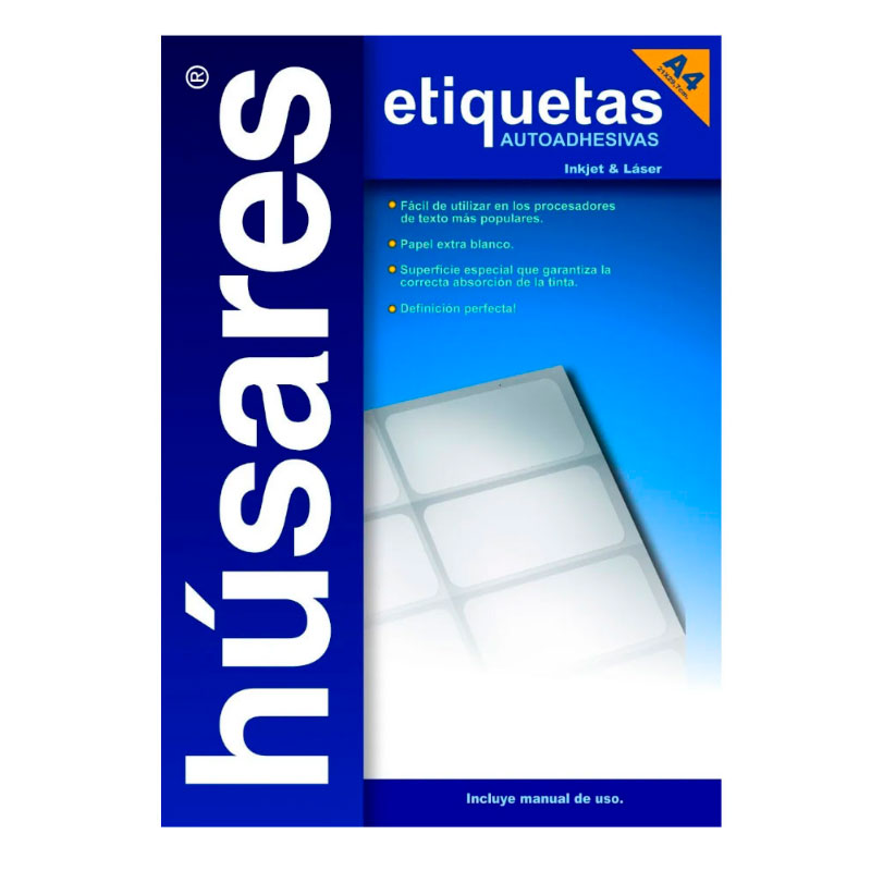 Etiqueta imprimibles InkJet | LaserJet Húsares H34199 A4 para CD, 100 hojas