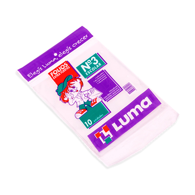 Folios N°3 escolar PPP Equipo comercial  pack x 10 