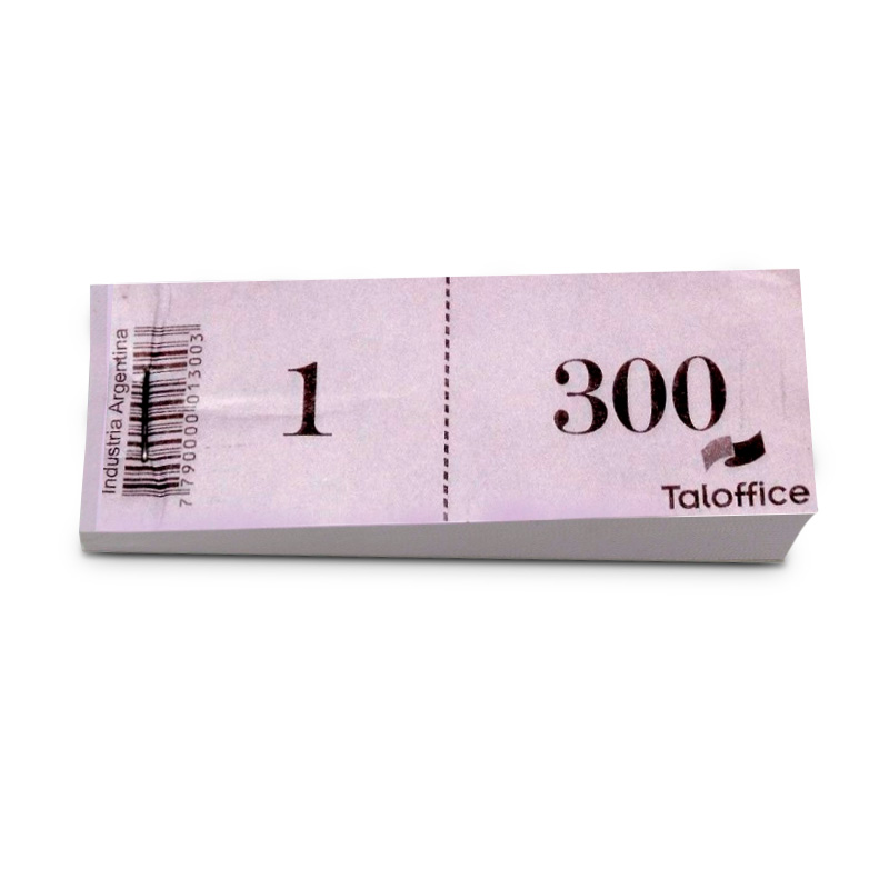 Pack de 10 talonarios Guardarropa del 1 al 300 duplicado