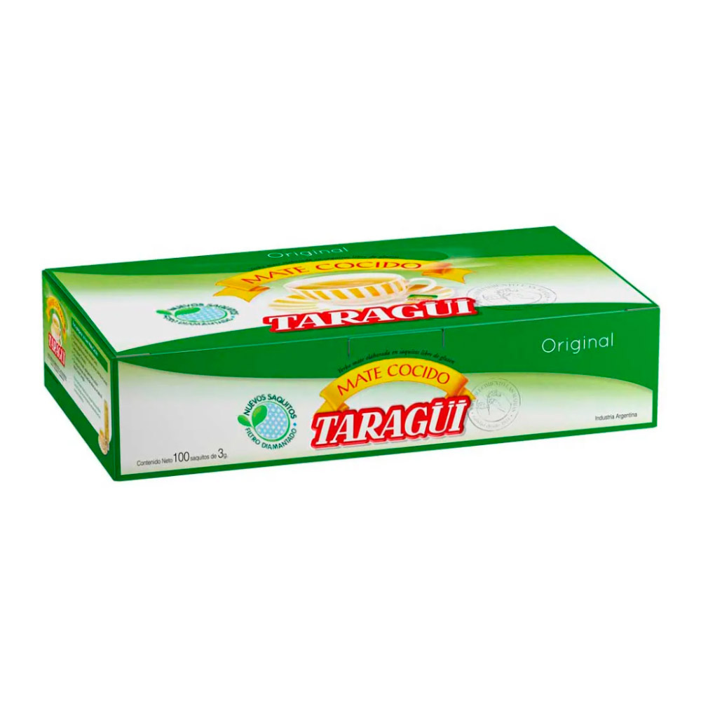 Mate Cocido Taragüí, caja de 100 saquitos