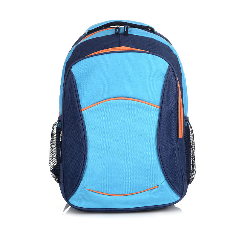Mochila escolar RQ School lisa 17" azul y celeste