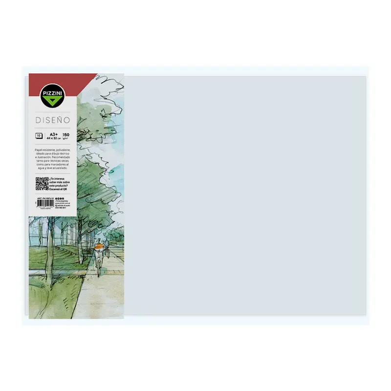 Hojas para dibujo Pizzini A3, 150g. 29.7 x 42cm. pack de 10 unidades