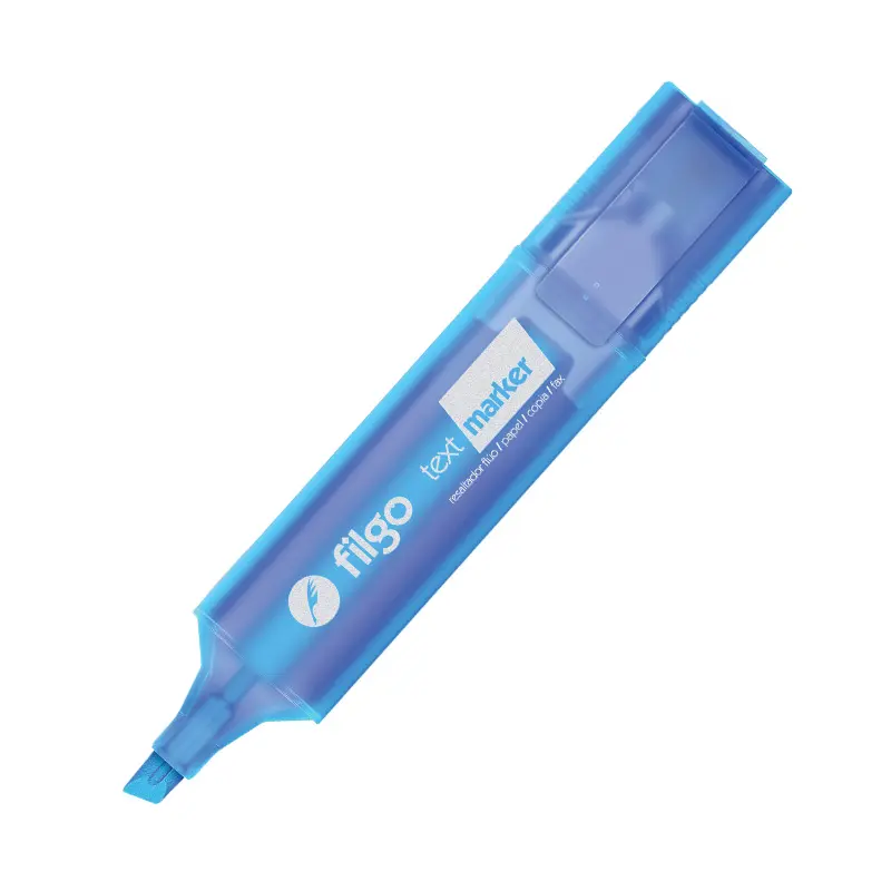 Resaltador Chato Filgo Text Marker Flúo celeste