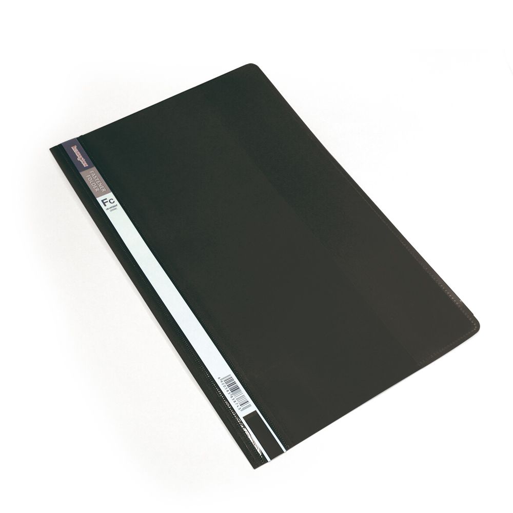 Carpeta Tapa transparente Oficio, negra, pack de 12 unidades