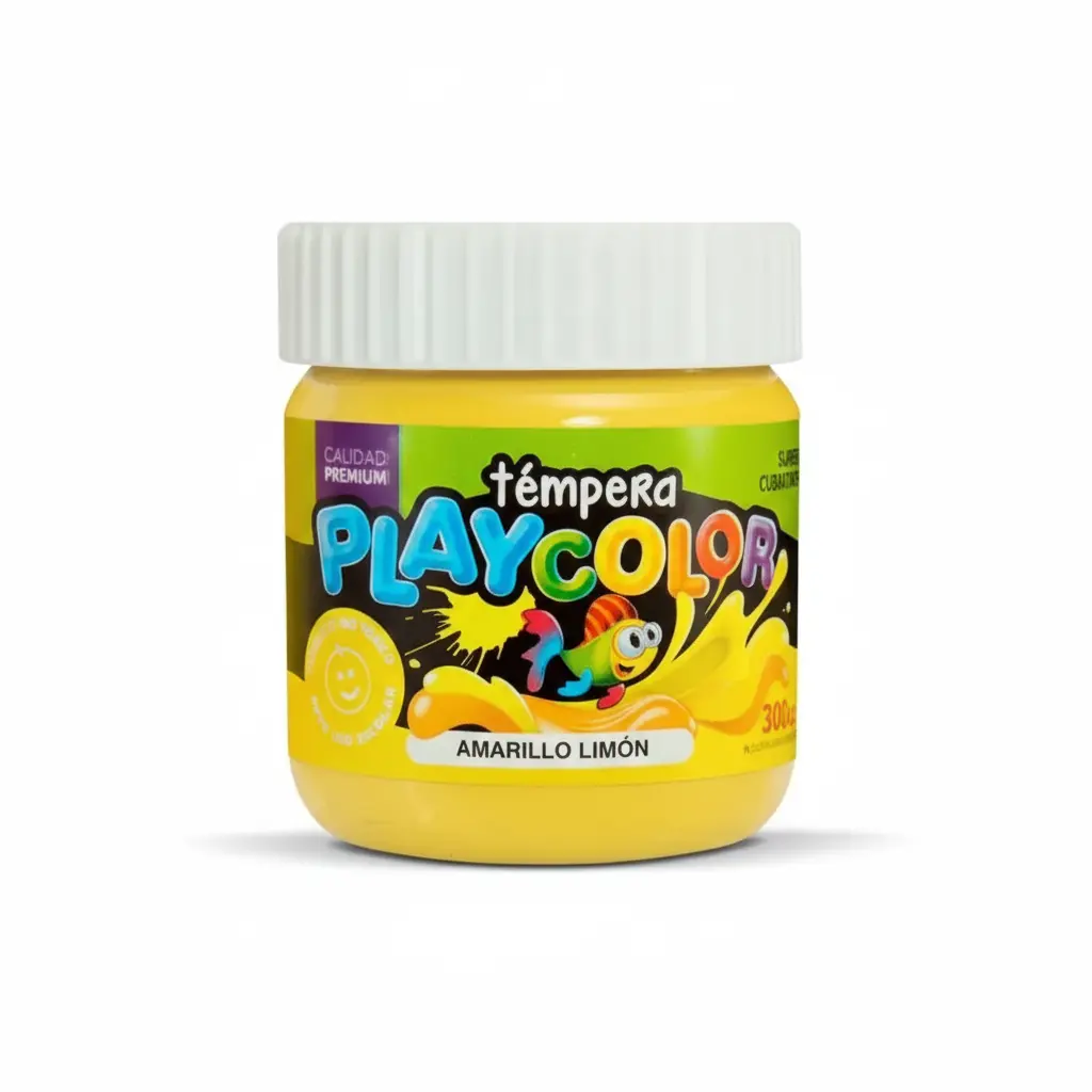 Témpera Playcolor,  250cc. Amarillo limón 