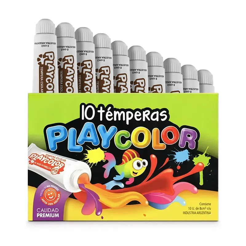 Témpera Playcolor Marrón, 8cc. caja de 10 unidades