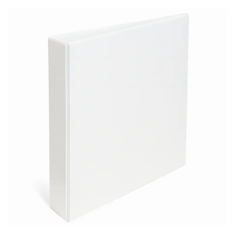 Carpeta 2 anillos 16mm A4 Blanca cubierta cristal, lomo de 20mm.