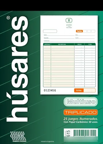 Talonario Multiuso 1615 Husares, 25 hojas