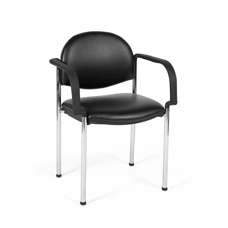 Silla Fija con Brazos, modelo R851, negra