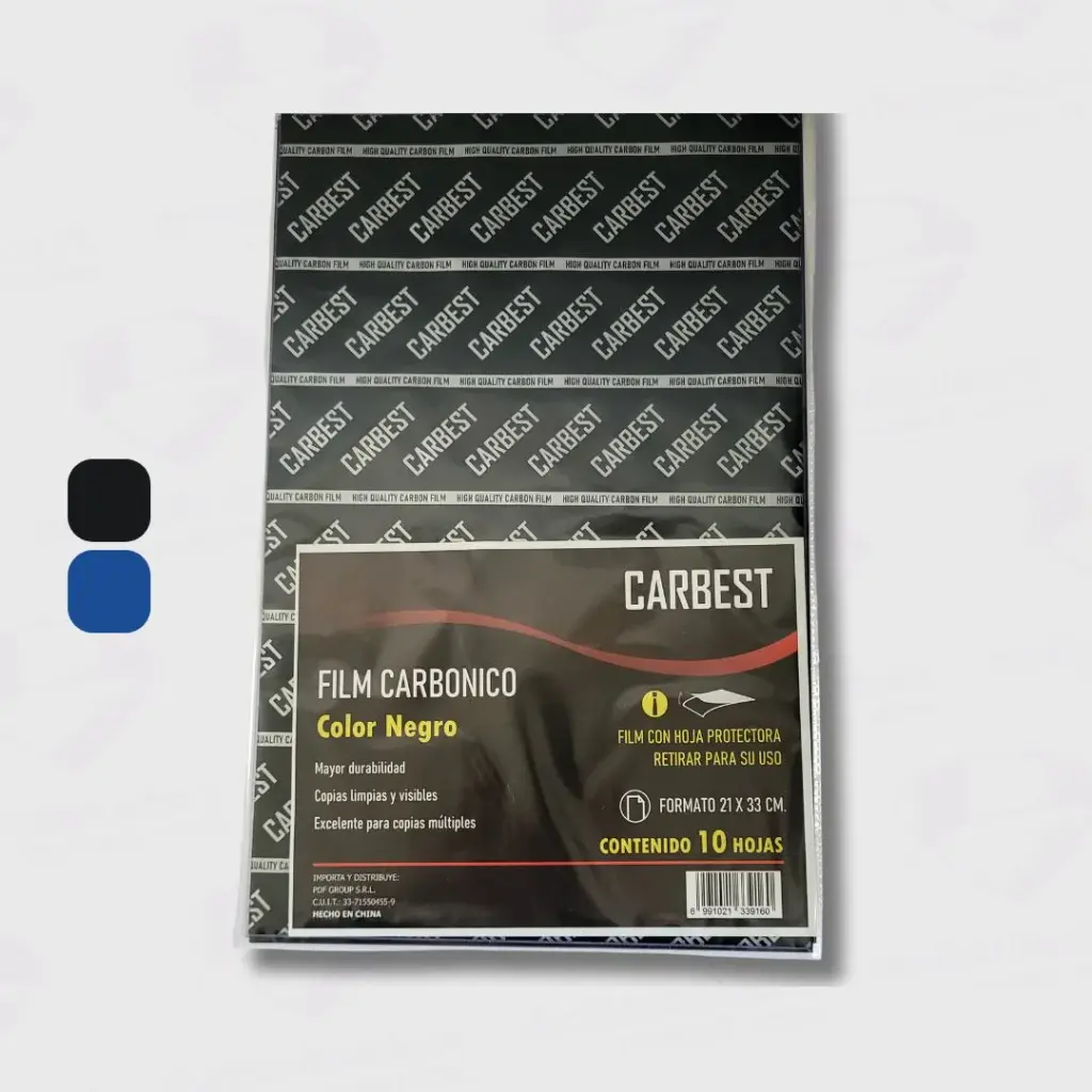 Film carbónico azul oficio, 10 hojas 