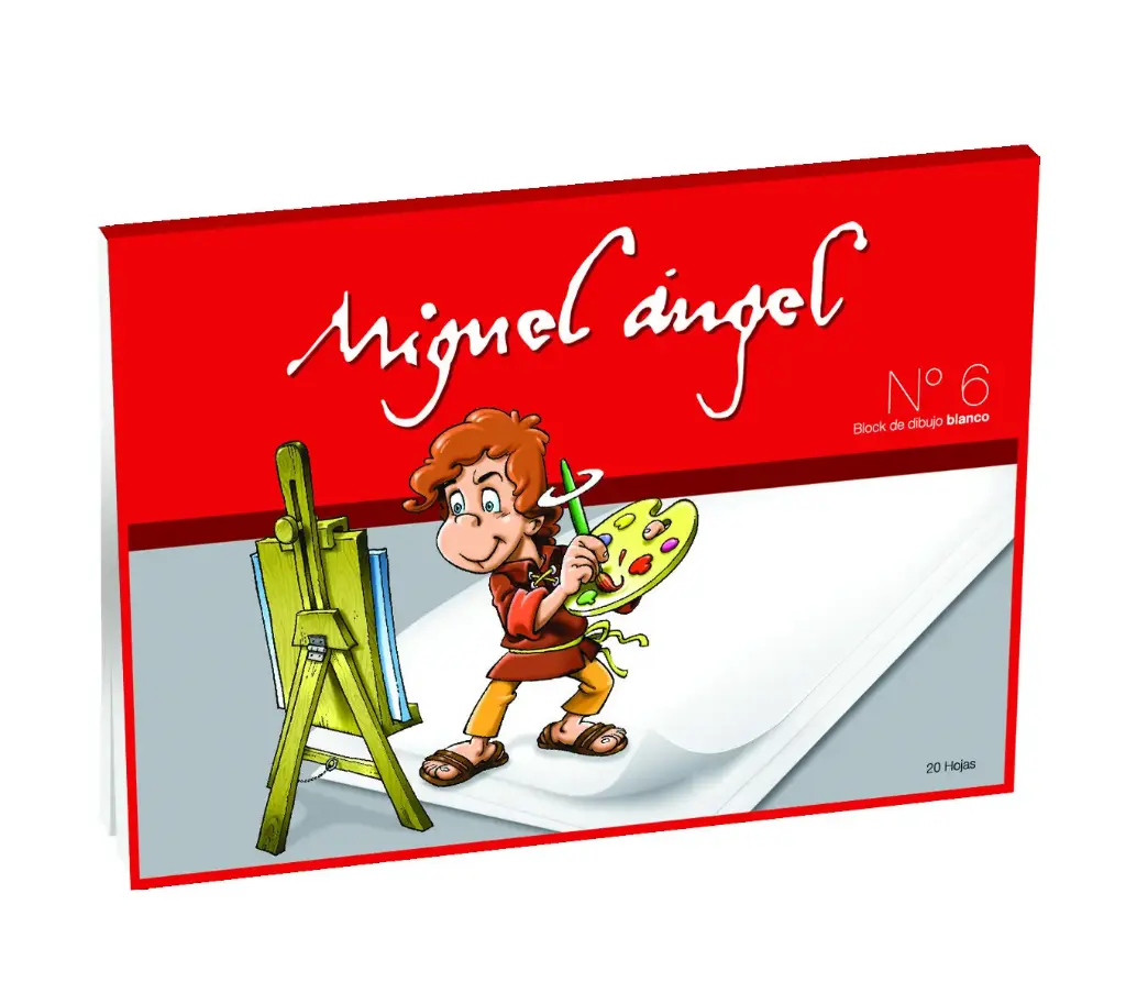 Block de dibujo Miguel Angel N°6, 20 hojas lisas blancas