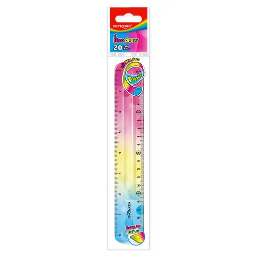Regla flexible Keyroad, 20cm. Glitter Pastel
