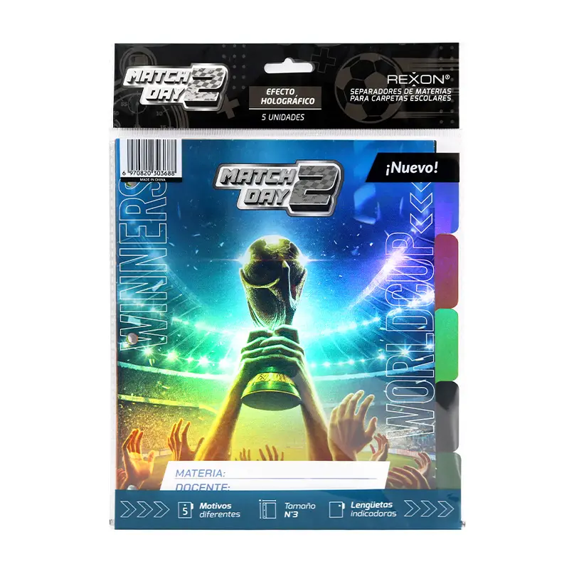 Separador 5 posiciones Rexon Match Day 2, N°3