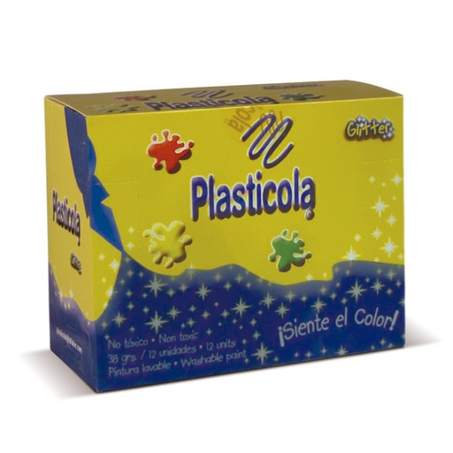 [PLASTBRMAG12] Adhesivo brillo Plasticola magenta, 38g. pack de 12 unidades