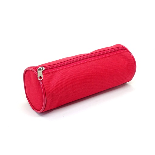 [CANOTUBREDRO] Cartuchera de tela cordura de 1 cierre tipo tubo roja