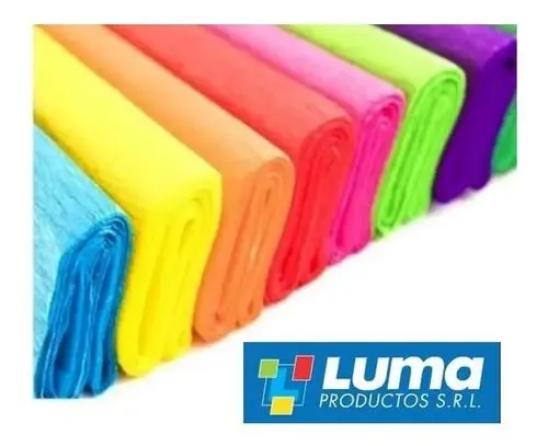 [CREPENEGRX10] Papel Crepe Luma negro, pack de 10 unidades