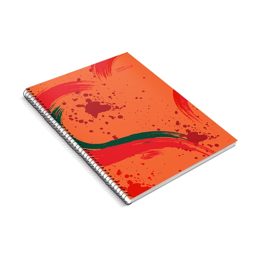 [ESSEN297ROJR] Cuaderno Essential espiralado polipropileno rojo, 22x29cm. 84 hojas rayadaas