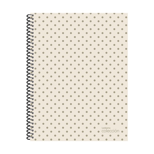[METAL212784R] Cuaderno Metal lunares espiralado tapa semirígida, 21x27cm. 84 hojas rayadas