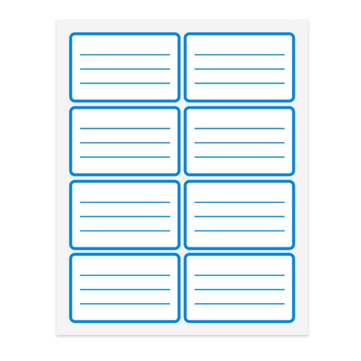 [ETIQAZUUNID] Etiqueta escolar azul, plancha de 8 unidades