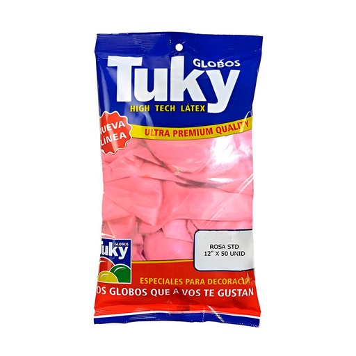 [GLOBOROSAX50] Globos lisos rosa de 12", 50 unidades