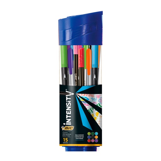 [BICKITVINBO15] Kit Bic Intensity Microfibras con Estuche de Regalo, 15 piezas