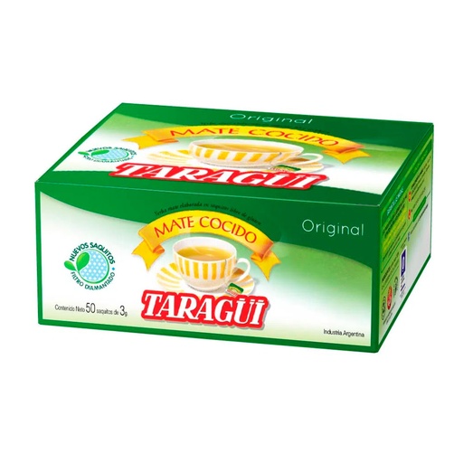 [TARAGMATX50] Mate Cocido Taragui, caja x 50 saquitos