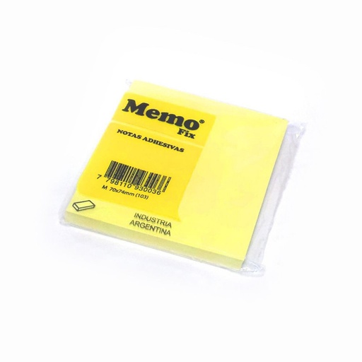 [MEMOFIXM100] Notas Autoadhesivas MemoFix, 70 x 74mm. pack de 100 hojas
