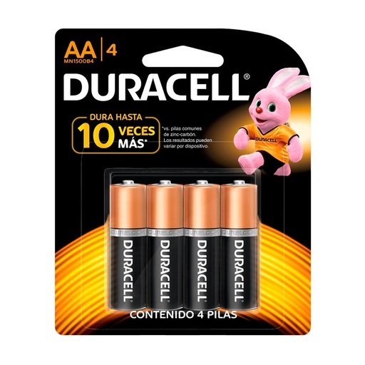 [DURACELLAAX4] Pilas AA (chica) Duracell, blister de 4 unidades