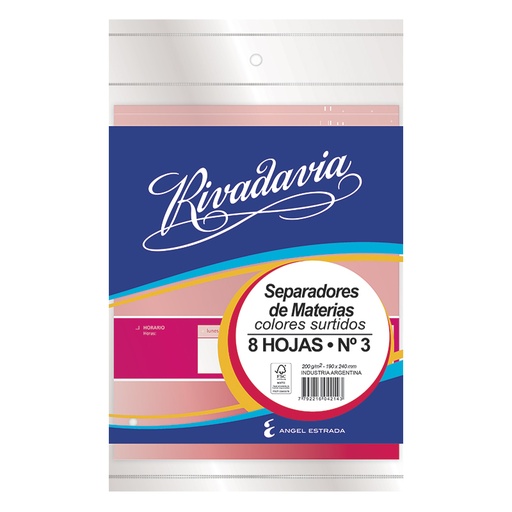 [RIVSEPN3] Repuesto Separador Rivadavia N°3