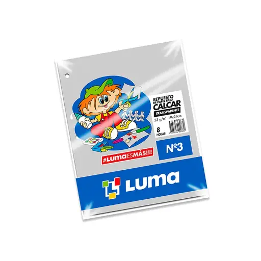 [LUMACALCAR3] Repuesto de calcar Luma N°3, 8 hojas