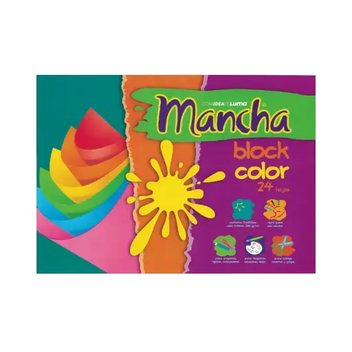 [MANCHABKCOA4] Block de Dibujo Luma Mancha A4, 24 hojas Color