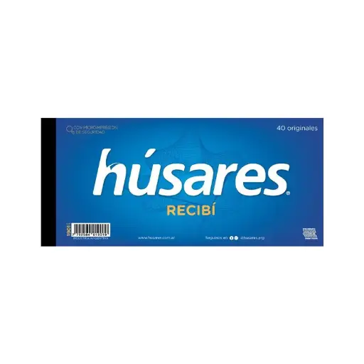 [HUSARES1902] Talonario Recibi Chico 1902 Húsares, 50 hojas