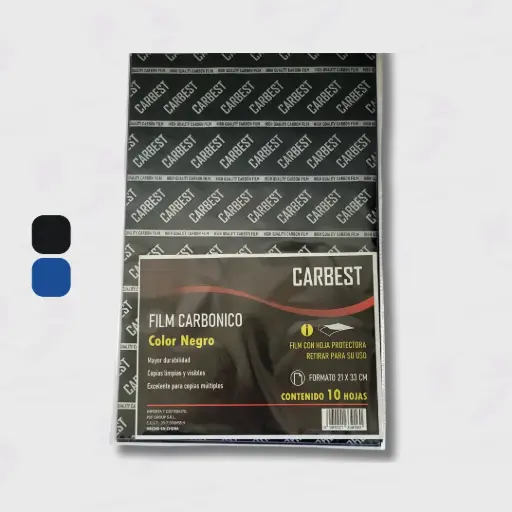 [CARBFILMNGX10] Film carbónico Negro oficio, 10 hojas