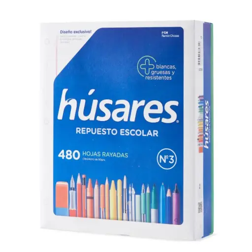 [HUSARESREP480RY] Repuesto Husares, 480 hojas rayadas